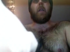 Plugged Bear gets oiled up