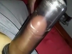 Playing with my penis pump